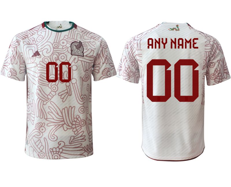 Men 2022 World Cup National Team Mexico away aaa version white customized Soccer Jerseys->mexico jersey->Soccer Country Jersey